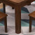 臥暖舒全純木餐テーブルセットモダシンプ長方形原木4人6人小タイプ西食卓胡桃色全純木単食卓【1.2メートル】
