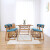 海善家雲端回形テーブル北欧日本式清新長方形テーブルオリジナルデザインテーブル北米FAS級ホワイトオークレストラン家具ホワイトオークテーブル（120*80*75）単一テーブル