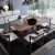 书臻食卓北欧モダシンプレル木餐厅家具创意组成原木长方形大タワーテーブル四つのテーブル黒-1.4メートルのテーブル