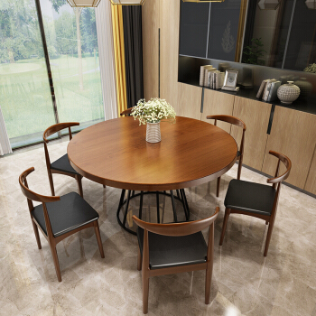 純木丸テーブル北欧客間モダシンプ家庭用テーブルセットご飯テーブル家具カスタマイズ（非商品価格）