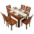 ネット紅のオススメの純木テーブル_テーブルと椅子の組み合わせレストランの大理石家具の伸縮式の丸いテーブルがあります。テーブルの上には折り畳み式のテーブルがあります。テーブルの回転式のジャンプテーブルの安全【大理石】雪山白コース3：1テーブル+6椅子