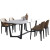 北木優品テーブル大理石テーブル北欧スタイル大理石テーブルテーブル純木足客間家庭用4人のテーブルと椅子の組み合わせ1.4 mテーブル+6椅子（カスタマーサービスの備考モデルに連絡する）