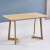 百思宜モダンジングテーブルとテーブルとテーブルの組み合わせ長方形テーブル金属まねる木目模様のテーブルと椅子のセット原木色120*70 cm（一つのテーブル4椅子）
