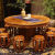 【夏のカーニバル購入】ファミリーテーブル純木テーブルテーブルテーブルテーブルテーブルと古式テーブルセット1.6 m円卓+6寿字の食事椅子