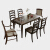 巣趣テーブルアメリカ純木食テーブルセット後、モダン軽贅沢テーブル洋風レストラン家具長方形家庭用テーブル一つ（軟座）1.6メートル