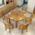 唯菲テーブル純木餐テーブルセット多機能伸縮4人6人8人丸テーブルシンプロゴム木折りたみ中国式家庭用テーブル茶1.38 mシングルテーブル