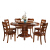
                                        喜来奥（XILAIAO） 餐桌純木圆餐桌转盘橡木餐桌椅饭桌酒店饭店圆形1.3米1.5米 胡桃色 1.2米单张餐桌（送转盘）                