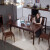 居克斯邦純木テーブル新中国式長方形テーブル精選交指油楠レストラン家具yh 1.5 mテーブル+NZC-B 002食事椅子4本他