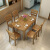 唯菲テーブル純木餐テーブルセット多機能伸縮4人6人8人丸テーブルシンプロゴム木折りたみ中国式家庭用テーブル茶1.38 mシングルテーブル