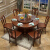 南巢アメリカ円形テーブル回転テーブル家庭4人テーブル純木テーブル1.4 Mテーブル6人テーブル