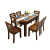 純木のテーブルとテーブルの組み合わせはシンプロモダンンの新しい中国式折りたたみたみ伸縮円形のテーブル一つ六椅子レストラン家具F一つテーブル六椅子（1.5メートル）です。