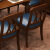 アイリス家具アメリカ式テーブルセット全純木テーブル洋風テーブルテーブルセット現物1.45 m全純木テーブル+4本の青い本革の食事椅子