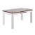 左右のテーブルとテーブルの組み合わせはシンプロ大理石のテーブルとテーブルのDJ W 028 E+DJ W 025 Yクルミの木の色+明るいテーブル+6椅子
