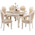 舒陽テーブル洋風食事テーブルとテーブルとテーブルの組み合わせ、テーブルとテーブルの組み合わせ、テーブルとテーブルの組み合わせ、レストラン家具セット1テーブル6椅子【皮椅子】1.5 m【四角い両用】