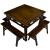 錦思纯木食テーブルとテーブルの組み合わせは全純木八仙テーブル経済型中国式純木テーブル正方形ホテルのテーブルスタイル五
