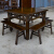 錦思纯木食テーブルとテーブルの組み合わせは全純木八仙テーブル経済型中国式純木テーブル正方形ホテルのテーブルスタイル五