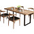 テーブルテーブルの組み合わせコーヒーテーブルテーブルテーブルテーブルテーブルテーブルテーブルテーブルテーブルテーブルテーブル洋風復古体鉄芸長方形テーブル家具はオーダーメイドコース160*70*75 cmデスクトップ5 cmテーブル六牛角椅子をサポートしています。