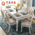 洋風のテーブルとテーブルの組み合わせ長方形の大理石モダンシプロ家庭用テーブル1 m 2テーブル+バラ系6椅子