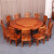 慕尚然テーブル純木餐テーブルとテーブルの組み合わせ明清古典楡木中华2メートルベルト回転テーブル大テーブルホテル大円卓1.8メートルテーブル+10食事椅子