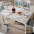 洋風の食事テーブルとテーブルの組み合わせ長方形の純木テーブルテーブル小さなテーブル家庭用豪華大理石テーブルの簡単なテーブル青玉デフォルトの説明金スタイルの青玉Aタイプの椅子と1.4メートルのテーブルの4つの椅子を組み合わせます。