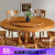 大きい円卓の食事のテーブルと椅子の純木のオークの円いテーブルは回転盤の二層の大きい食卓のテーブルの1.3メートルの1.5メートルの1.6メートルの1.4 Mテーブルに10つの椅子をプラスします。