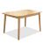 豪華騰北欧純木食テーブルセットモダシンプレル風リビングテーブル小タイプ長方形家庭用民宿風家具原木色1テーブル4椅子（全純木）1.2 m（テーブル無料配送設置）