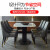 左尚角大理石テーブルセットモダシンプ家庭用北欧創意食卓テーブル1.4*0.8 mテーブル6椅子