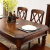 展程テーブル全純木餐テーブルとテーブルとアメリカンカントリーテーブルを組み合わせた全白ワックステーブル全純木テーブル（1テーブル6椅子）