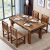 茗馨テーブル純純木テーブルとテーブルと椅子の組み合わせ北欧シンプレルモダン中国式のアンティークレストラン家具セット1.2テーブル4椅子セット(テーブル+食事チェア*4)