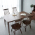 LAGOテーブル純木テーブル1.3 m 1.5 m長テーブル純木家具胡桃色北欧和式西洋料理テーブル6人セット1.3 m純木長テーブル【銅メッキ脚カバー】