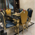 简欧ステンレス大理石テーブル軽奢食事椅子長方形モダシンプレル洋風食事テーブルセット6人がテーブルを注文しました。1.6メートル6椅子の金色（白皮椅子）