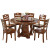 カペッサ1.5 m純木のテーブルとテーブルの組み合わせホテル10人丸型テーブルシンプロ中国式家庭用大円卓胡桃色1.4 m円卓一つの8つの椅子（0.8 m円の回転盤をプレゼントします。）
