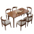 ノスタルドン食卓北欧食テーブルセット小タイプロ風家具オーク長方形家庭全純木テーブル原色1.2 m純木テーブル（ABタイプ備考）