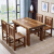 茗馨テーブル純純木テーブルとテーブルと椅子の組み合わせ北欧シンプレルモダン中国式のアンティークレストラン家具セット1.2テーブル4椅子セット(テーブル+食事チェア*4)