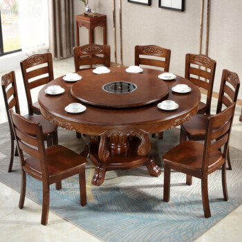 鍋のテーブルテーブルとテーブルの組み合わせ鍋屋の食堂食堂のテーブルとテーブルを食べます。家庭用のテーブルは回転盤付きのテーブルです。テーブルは中国風の鍋テーブルです。1.6メートルの円いテーブルです。