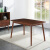 煌びやかで盛世純木食テーブルセット北欧ミニ家庭用テーブル簡易和式長方形テーブルクルミの木色テーブル4椅子（1.3 mテーブル）