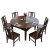 皇朝怡景新中国式純木食のテーブルと椅子の組み合わせは折り曲げられた形になっています。テーブルの形は丸い形をしています。