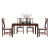 王立の職人の家具の食卓の新しい中国式の食卓の全純木の食事のテーブルと椅子の組み合わせ
