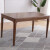 家族森食卓北欧純木食テーブルセット1.2 m 1.35 m原木色長方形ゴム木日本式環境保護小タイプテーブルライステーブル胡桃色（ウィンザーチェア）六椅子（1.5 mテーブル）