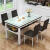 テーブルとテーブルの組み合わせはシンプルモダン二階四人で、ガラスの食器をまとめたテーブルを家庭で食べる長方形のテーブル140*80テーブルの六椅子の軟椅子《色の伝言》です。