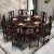 和諧ホームテーブル純木テーブル新中国式純木テーブル四六十八番折りたたみたたみの丸い長方形のテーブルテーブルとテーブルと椅子一つのテーブル六椅子
