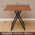 折り畳みテーブル家庭用テーブル簡易4人掛けテーブル携帯屋外屋台正方形テーブル深木目（黒いテーブル棚）60角*55高さ