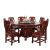 全純木中国式丸型テーブルセット回転台付き6人8人10人モダシンプレルテーブル彫刻円卓多機能家庭用食卓明清仿古テーブル1.4 m一テーブル8椅子に象頭椅子がついています。