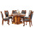 ロイヤルルイズ洋風烏金木の食卓別荘豪華純木大理石リビングアメリカ式軽奢な家庭用テーブルとテーブルのセットは1.38メートルの烏金木に人造大理石（テーブル）を配合しています。