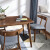 林氏のダイニングテーブル純木食テーブルセット北欧モダン家具家庭用食事テーブル方形テーブル譲渡利益モデルLS 003 R 3-Bテーブル1.2 m+CY 2食事椅子*4