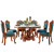 ロイヤルルイズ洋風烏金木の食卓が軽い純木家庭用大理石回転盤丸食テーブルセットアメリカ式別荘家具1.3 m烏金木にマーブル（テーブル）を配合しています。