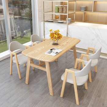 灵妍阁のテーブルとテーブルの组み合わせは纯粋な木のファーストフード店の鉄芸のテーブルを模仿します。