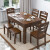 南の安純木のテーブルと椅子の組み合わせ4人6人の長方形の小さいタプレシンダ中国式家庭用食事テーブルゴム木洋風テーブル地中海ve洋食テーブル胡桃色1.3メートルのテーブル4つの椅子