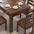 南の安純木のテーブルと椅子の組み合わせ4人6人の長方形の小さいタプレシンダ中国式家庭用食事テーブルゴム木洋風テーブル地中海ve洋食テーブル胡桃色1.3メートルのテーブル4つの椅子