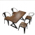 鉄芸純木テーブル長方形のバーバーでバーベキューをしましょう。音楽レストラン喫茶の工業風テーブルと椅子の組み合わせは05台の四つの椅子（テーブルの長さは1.2メートル、厚さは5センチ）です。